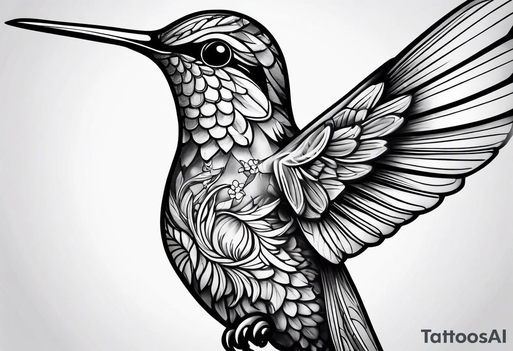 hummingbird tattoo idea
