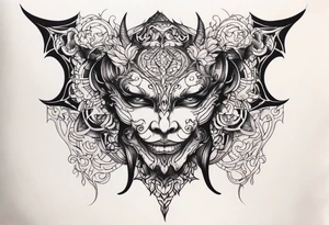 underboob tattoo demon tattoo idea