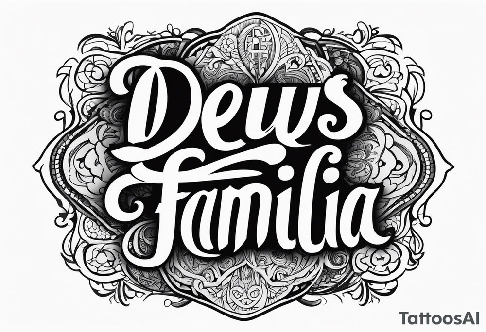 Deus e família acima de tudo tattoo idea