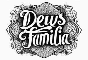 Deus e família acima de tudo tattoo idea