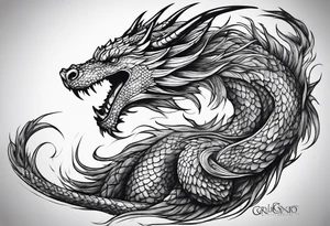 Game of thrones style dragon tattoo idea