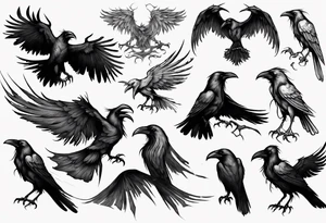 Demon Raven tattoo idea
