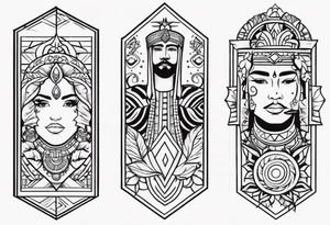 Hispanic heritage in a sleeve format tattoo idea