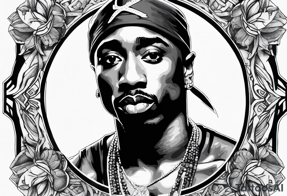 2pac sleeve tattoo idea