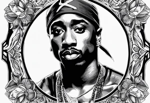 2pac sleeve tattoo idea