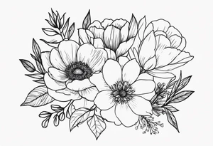 birth flowers tattoo idea
