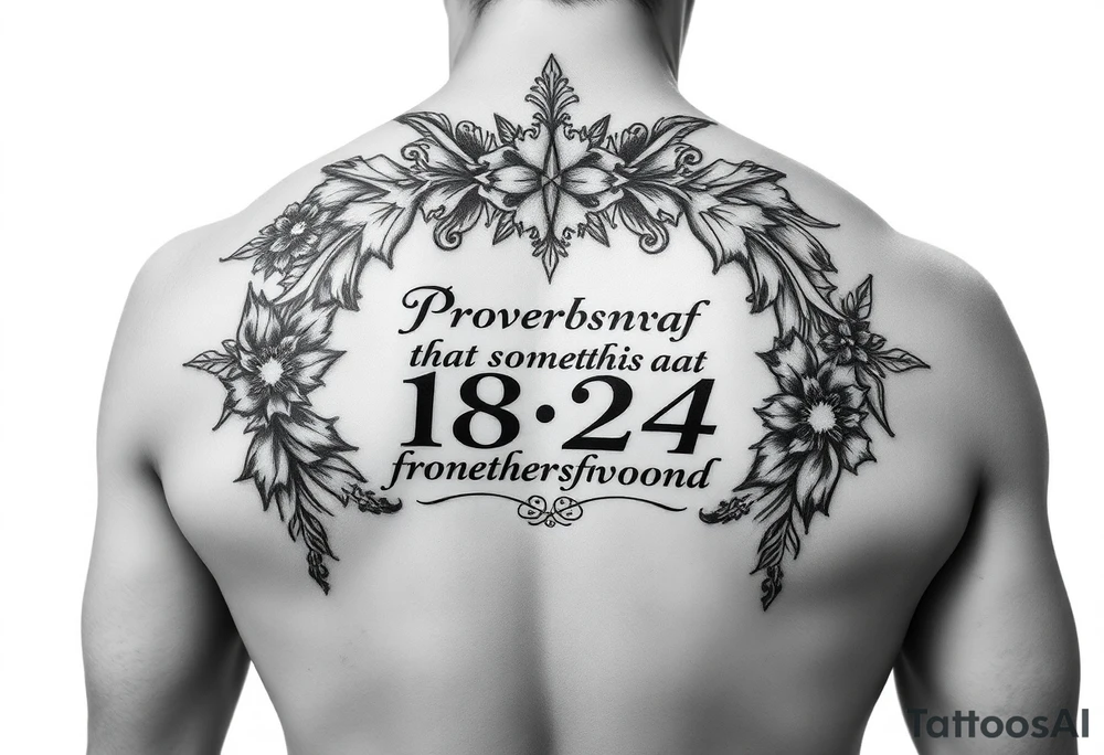 proverbs 18:24 surrounded by something that symbolizes brotherhood tattoo idea