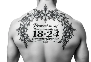 proverbs 18:24 surrounded by something that symbolizes brotherhood tattoo idea