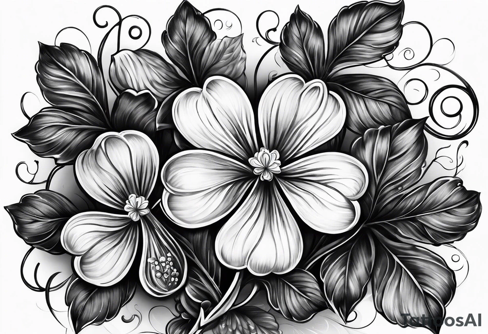 Irish clover tattoo idea