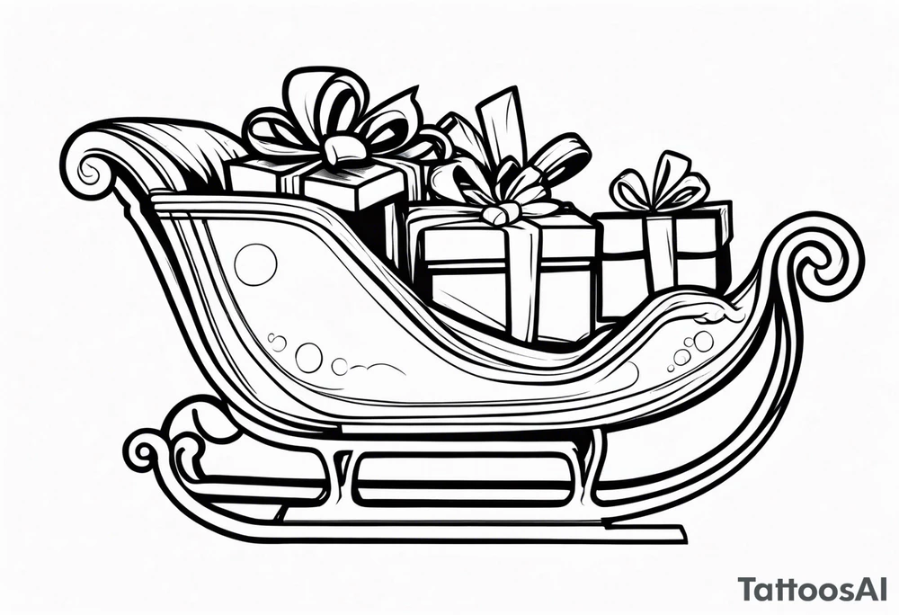 Sleigh Full of Gifts tattoo idea