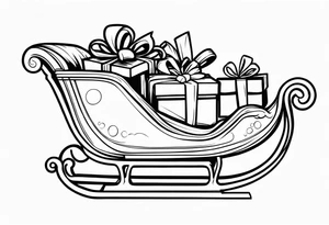 Sleigh Full of Gifts tattoo idea