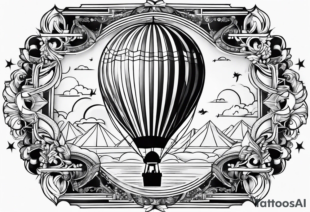 hotballoon ornemental tattoo idea
