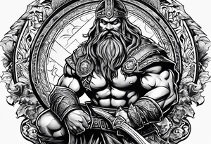 Barbarian Coming out of a book tattoo idea