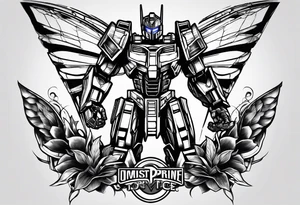 Optimus prime, halo, butterfly, saxophone, power ranger tattoo idea