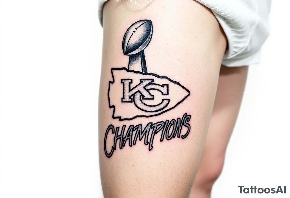 Kansas city chiefs super bowl champions tattoo idea