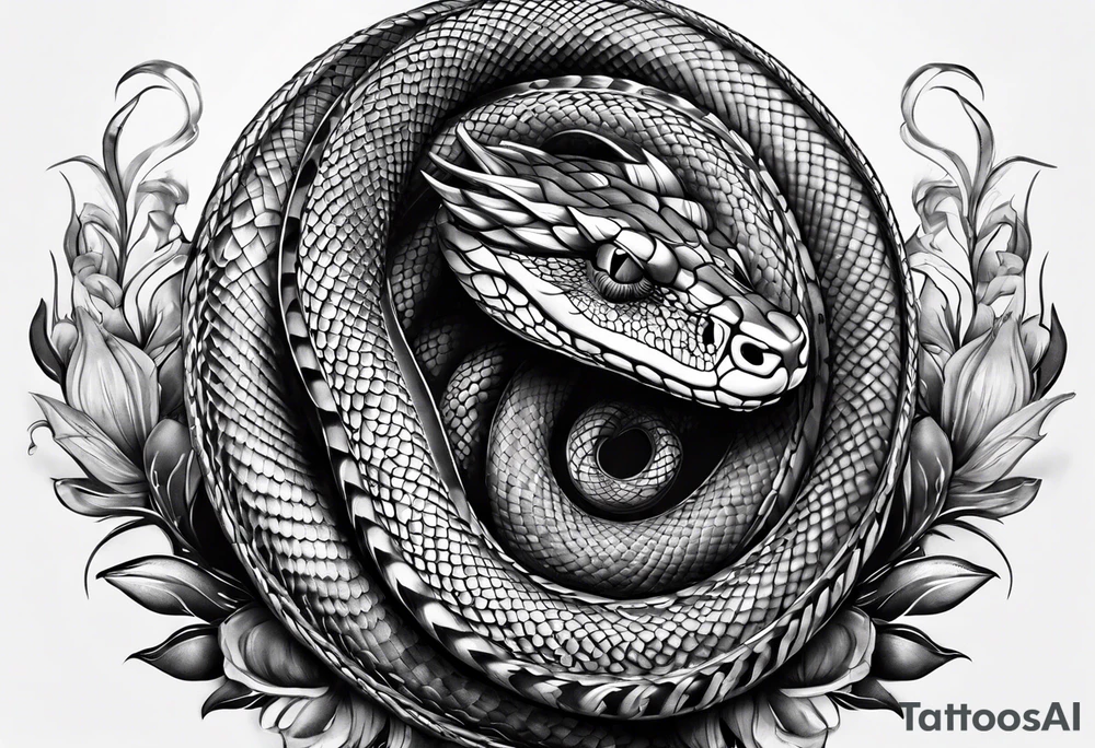 snake helix tattoo idea