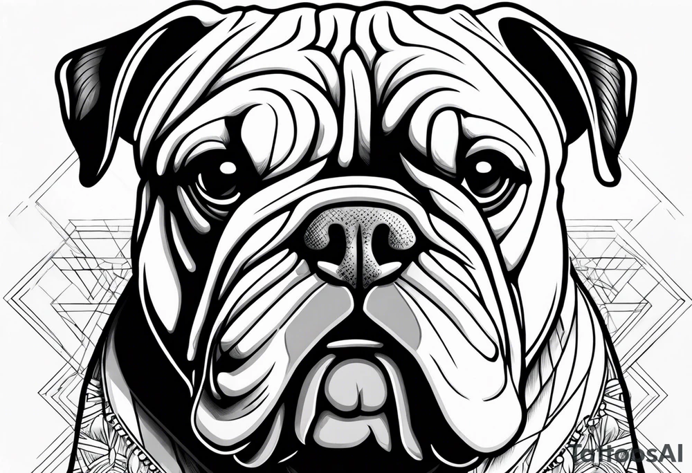 english bulldog tattoo idea