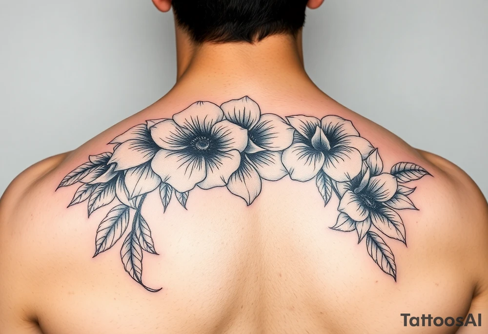 Elephant flowers soft  on the arm tattoo idea