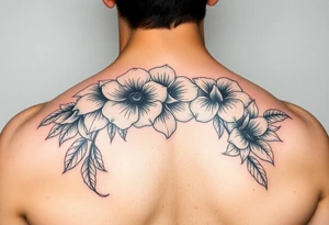 Elephant flowers soft  on the arm tattoo idea