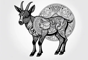 Half Goat half kangroo tattoo idea