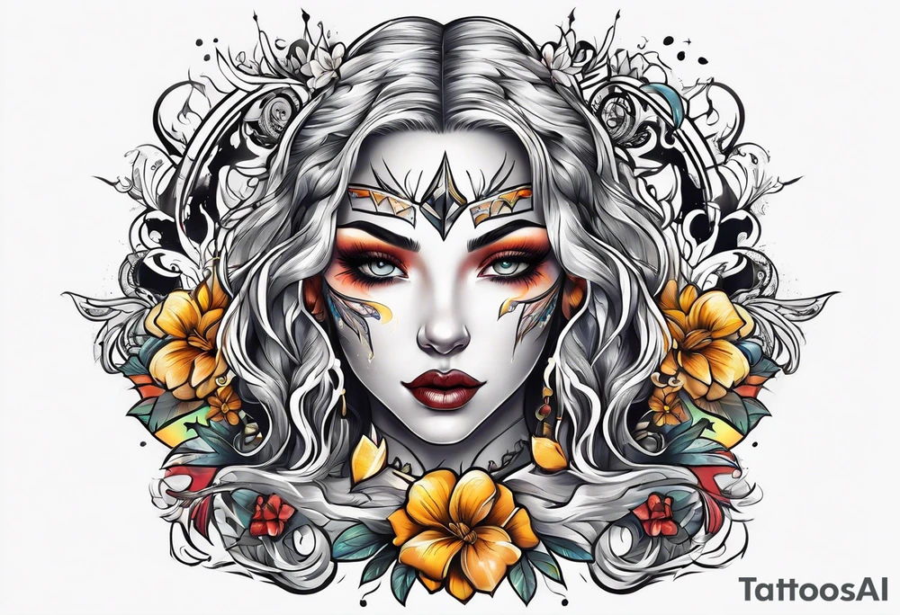 White lightning on hand tattoo idea