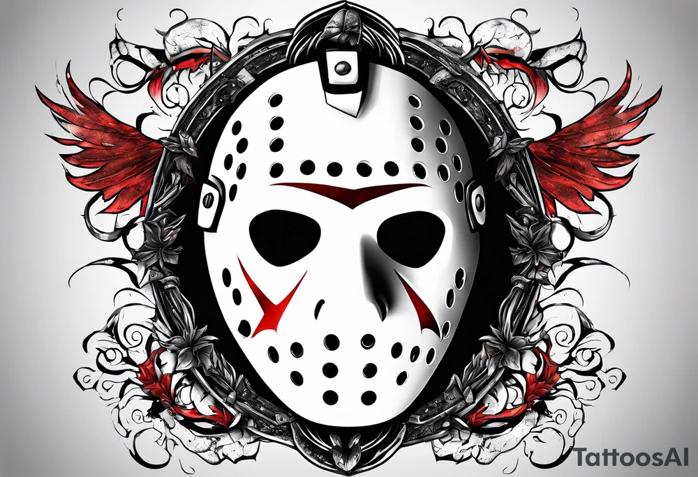 Friday the 13th Jason mask, horror tattoo idea
