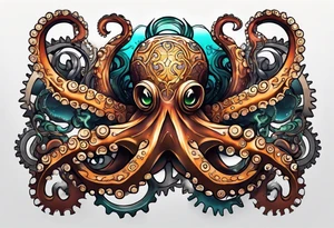 Octopus, gears tattoo idea