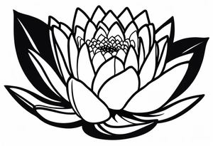 single stem water lily flower tattoo idea