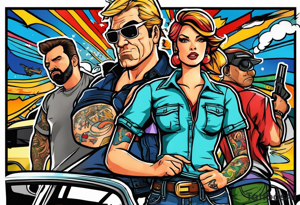 Give me Liberty Grand Theft Auto 3 tattoo idea