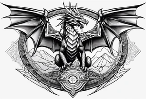 Winged dragon of ra tattoo idea