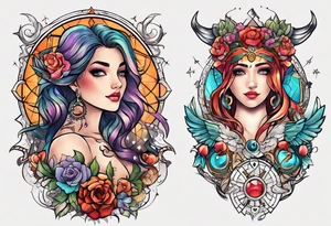Zodiac sign couples tattoo idea