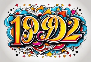 Fancy old English letters that say 1992 tattoo idea