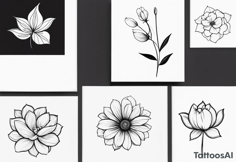 Delicate flowers that symbolise strength, growth and healing. Going to boarder an existing tattoo. tattoo idea