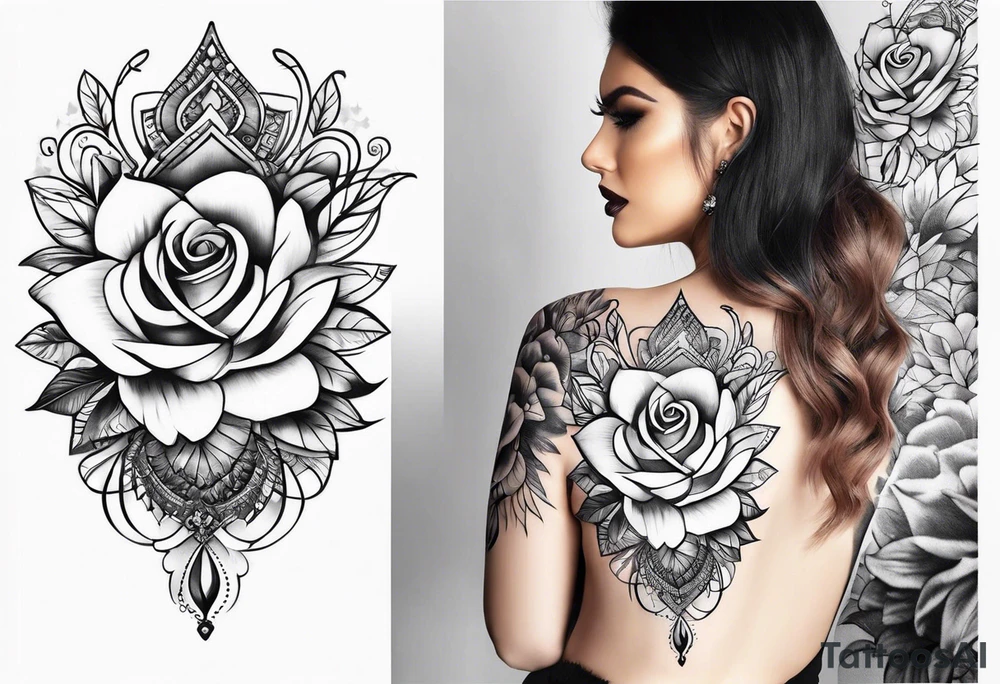 Feminine sleeve tattoo idea