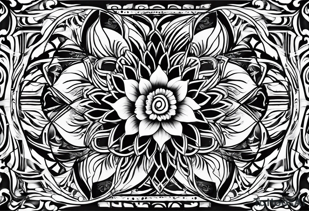 Abstract Chery flovers tattoo idea