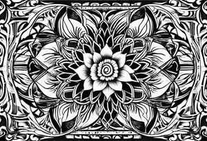 Abstract Chery flovers tattoo idea