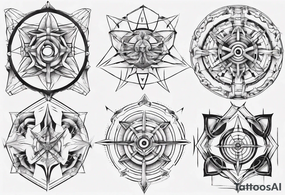 Geometrical symmetry tattoo idea