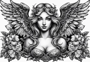 Angel, acorn tattoo idea
