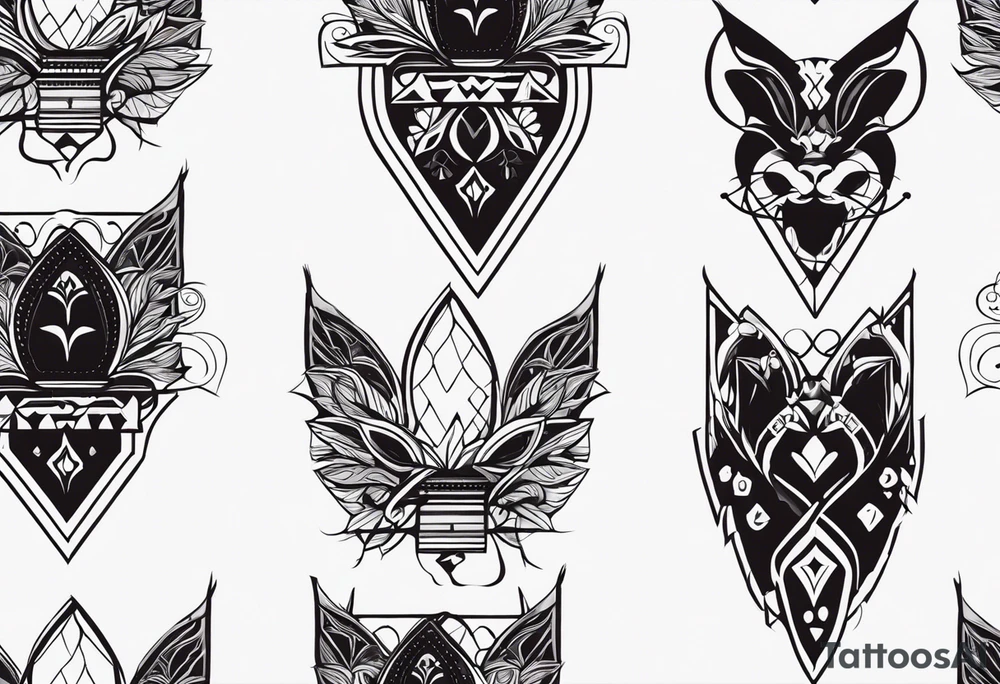 Dwa klocki domina zamiast kropek delikatne serca . Jeden z liczbą 4 i 3 drugi z 3 i 6 tak żeby były złączone trójkami . tattoo idea