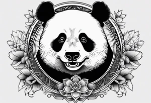 Panda with tusks. tattoo idea