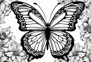 Butterfly with electronic tattoo idea