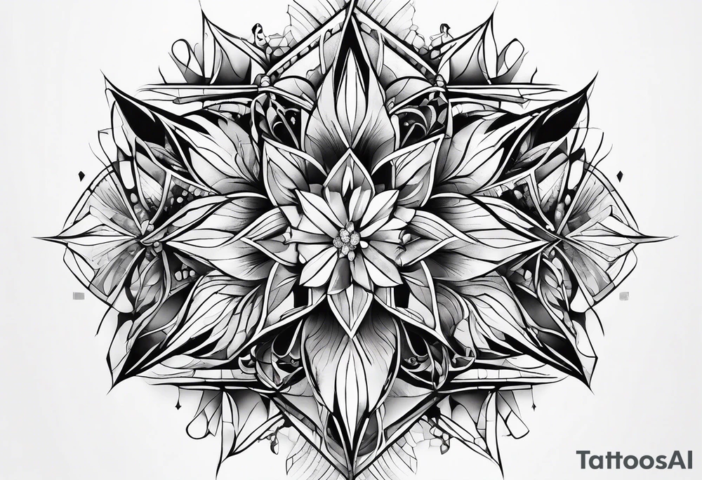 Abstract crystal tattoo idea