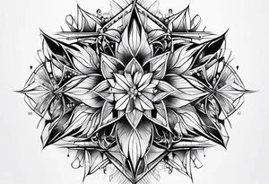 Abstract crystal tattoo idea