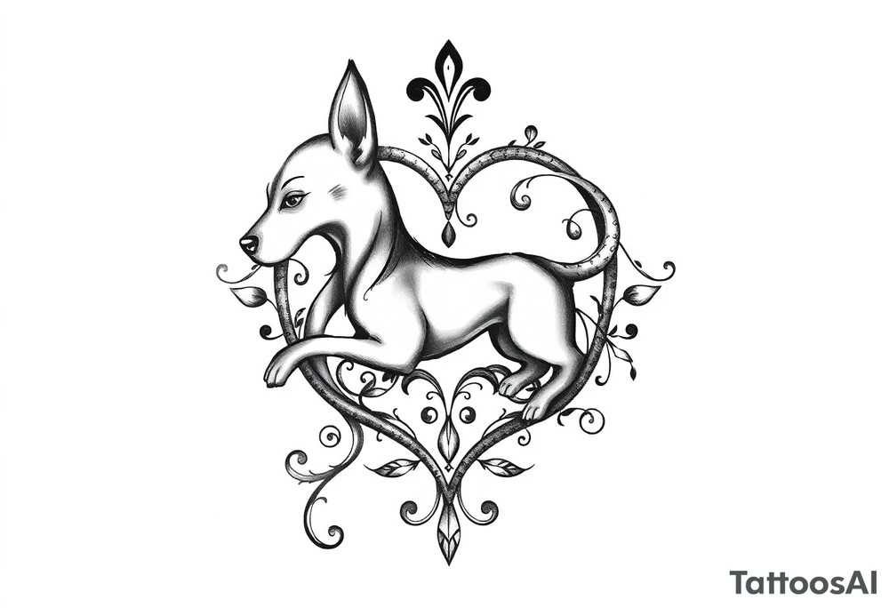 Dog rescue symbol tattoo idea