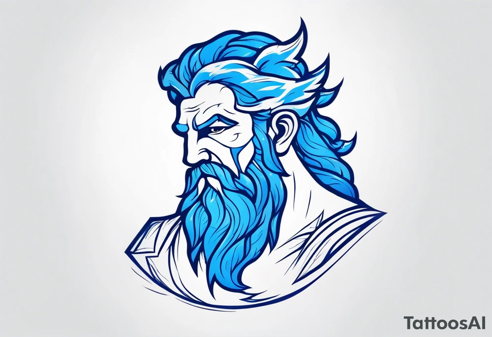 Zeus, blue lightning tattoo idea