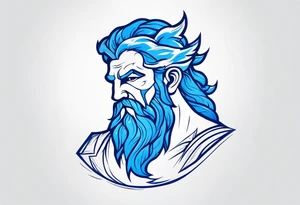 Zeus, blue lightning tattoo idea