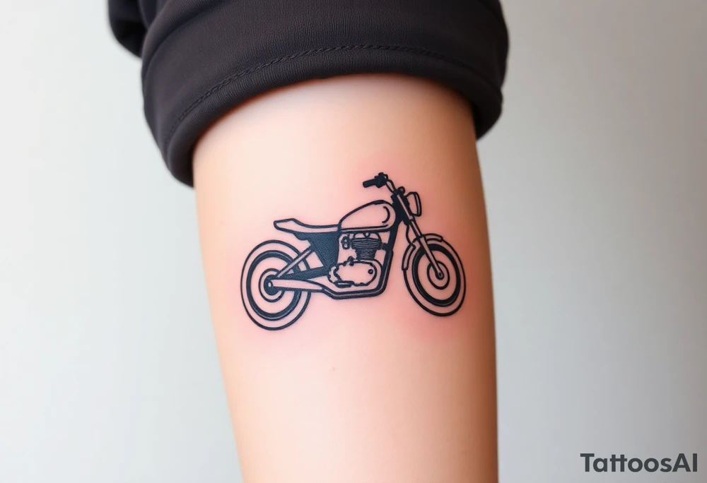 motorcicle tyre fire red tattoo idea