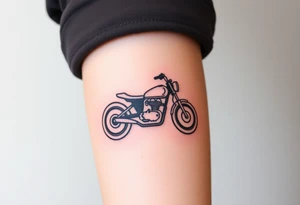 motorcicle tyre fire red tattoo idea