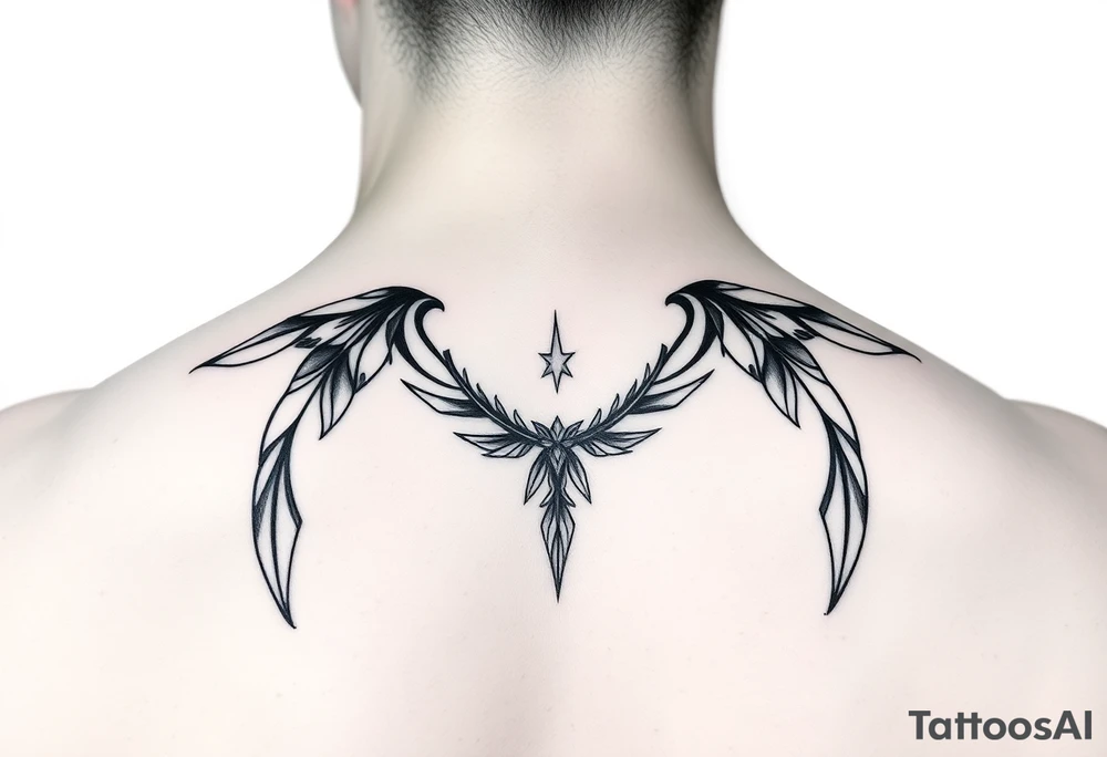 Simple minimalist feminine tattoo small line art tattoo idea