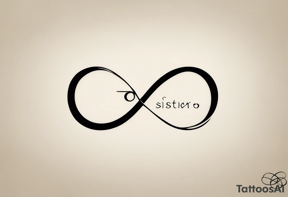 Eternity Symbol: A delicate, outlined infinity symbol as the foundation of the tattoo. 
Puzzle Piece: One small, outlined puzzle piece placed along one of the loops of the eternity symbol (typically on the lower curve or where the lines cross in the middle). 
Handwritten Text: Your sister’s words, “to my favorite sister,” can flow along the curve of the infinity symbol, following its shape. 

Positioned horizontally on your ankle for a balanced look. tattoo idea